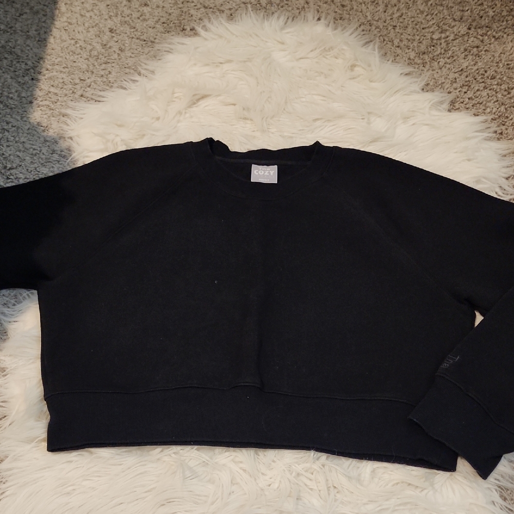 Aritzia Tna Cozy Fleece Crop Sweatshirt